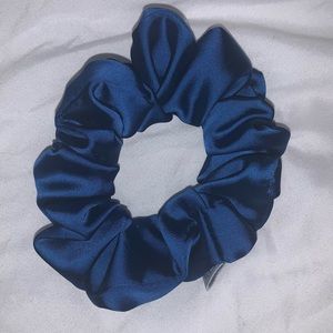DEW by KB satin blue scrunchie